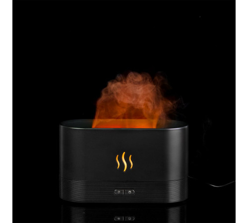 Увлажнитель-ароматизатор с имитацией пламени Fuego ver.2, черный