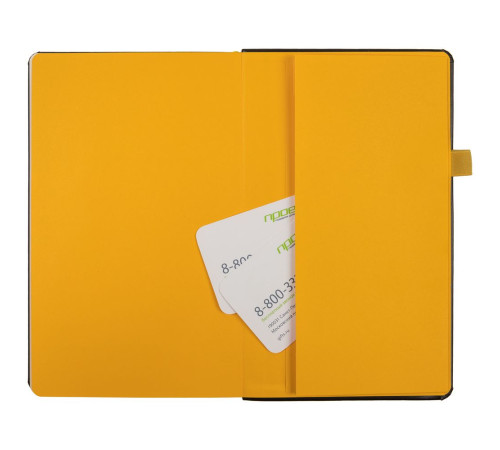 Ежедневник Ton, недатированный, черный с желтым