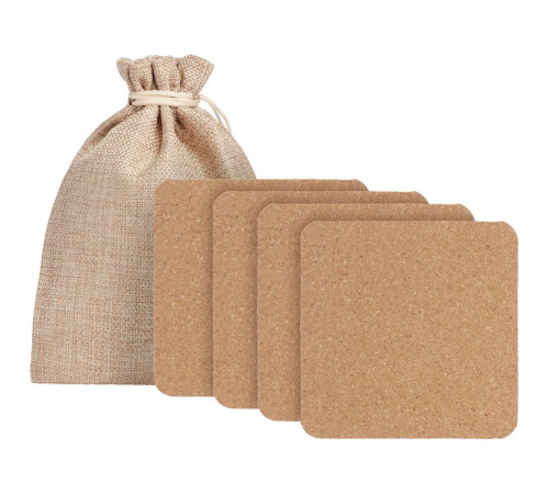 Набор из 4 костеров Suberic, квадрат