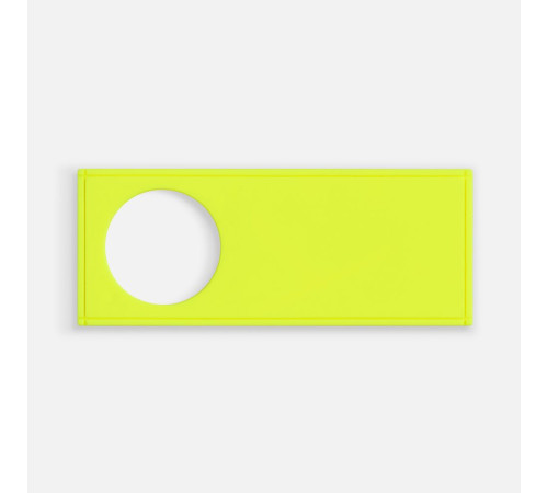 Лейбл из ПВХ с вырубкой «Круг», желтый неон