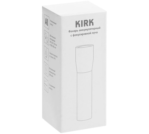 Фонарик аккумуляторный с фокусировкой луча Kirk, черный