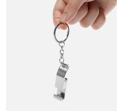 Брелок-подставка с открывалкой Virke, серебристый
