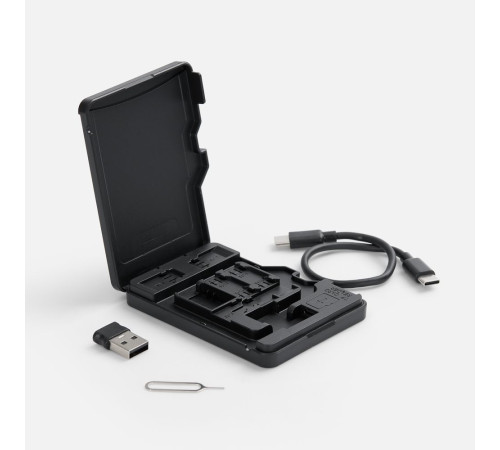 Футляр для карт памяти и SIM-карт Multitask, черный