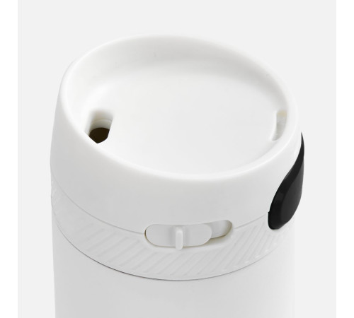 Термостакан X1 с цветной кнопкой, белый с черным