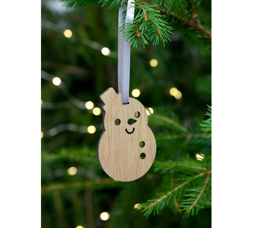 Деревянная подвеска Christmate, снеговик