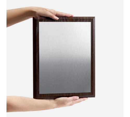 Плакетка Plaque XL, венге с серебристой пластиной