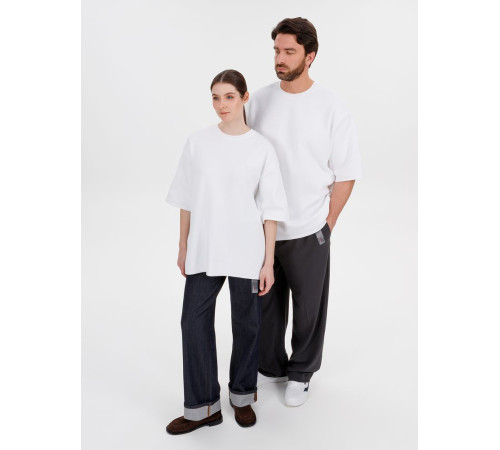 Джемпер с коротким рукавом Siluetti Volumica, молочно-белый