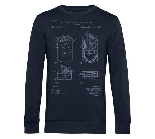 Свитшот Old Patents. Lighter, темно-синий