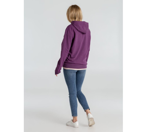 Толстовка с капюшоном унисекс Hoodie, фиолетовый меланж