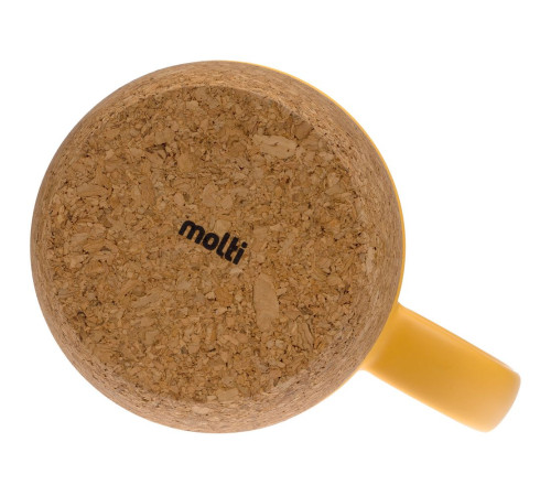 Кружка с пробковой подставкой Corky Walk, желтая