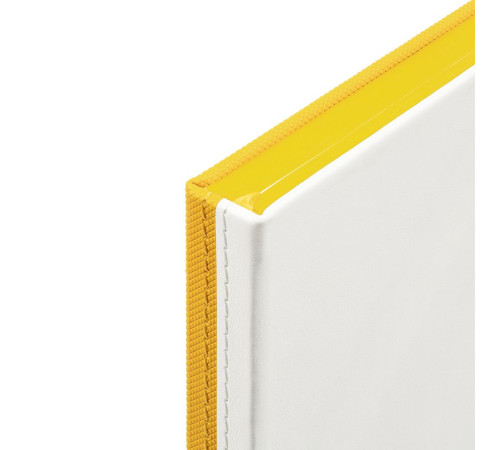 Ежедневник Duplex, недатированный, белый с желтым