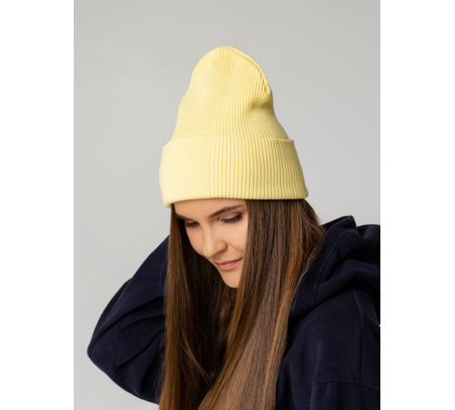 Шапка Real Rib, желтая (нарцисс)