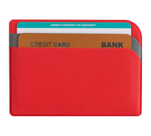 Чехол для карточек Dual, красный