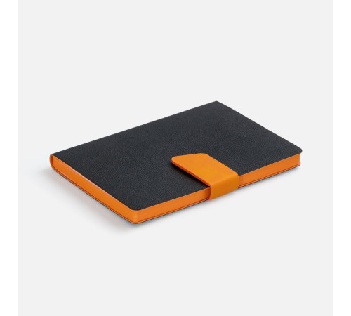 Ежедневник Boom, недатированный, черный с оранжевым