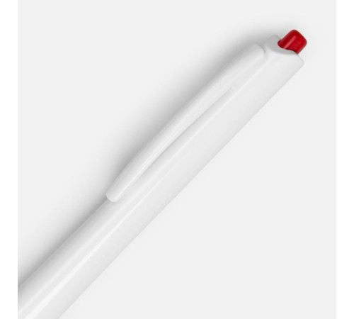 Ручка шариковая Tick, белая с красным