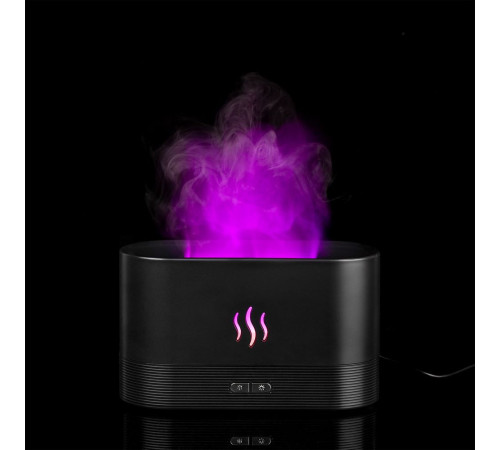 Увлажнитель-ароматизатор с имитацией пламени Fuego ver.2, черный