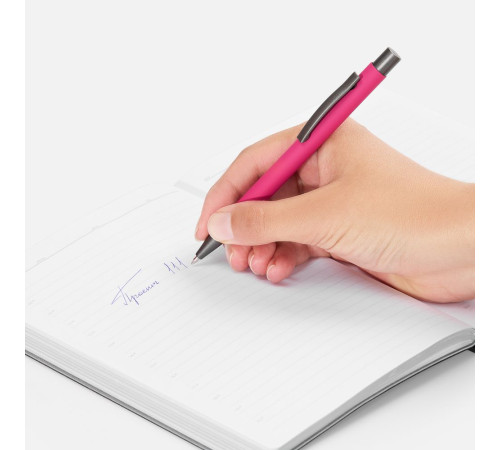Ручка шариковая Atento Soft Touch, розовая