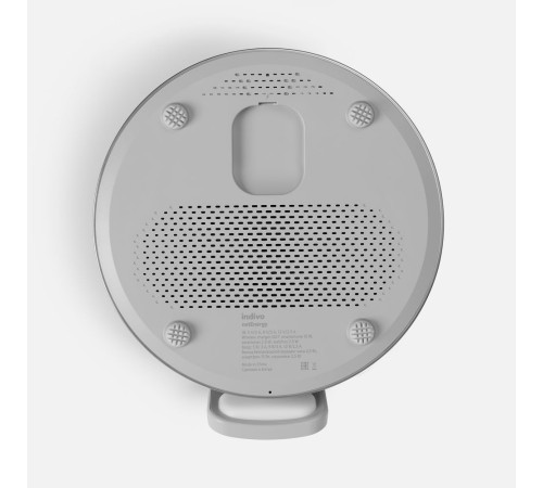 Bluetooth-колонка с беспроводной зарядкой и часами netEnergy, серая