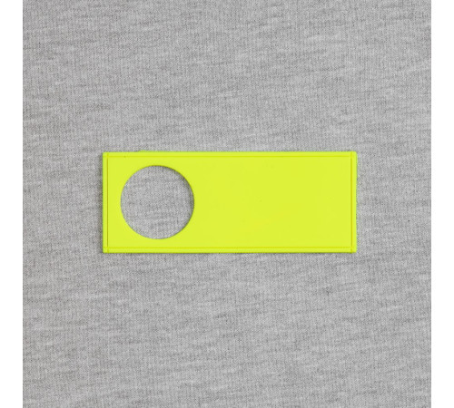 Лейбл из ПВХ с вырубкой «Круг», желтый неон