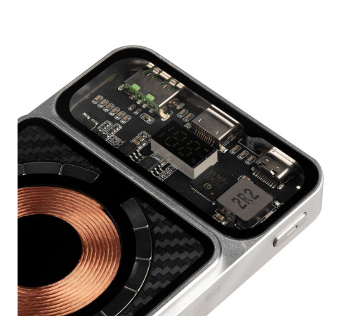 Магнитный беспроводной аккумулятор Cooper Prime 10000 мАч, серебристый