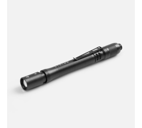 Фонарик с фокусировкой луча Fokus, серо-синий