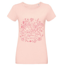 Футболка женская Flower Power, розовая