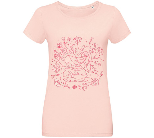 Футболка женская Flower Power, розовая