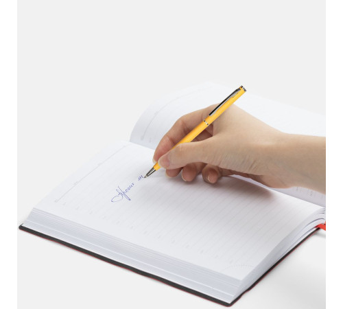 Ручка шариковая Hotel Chrome, ver.2, матовая желтая