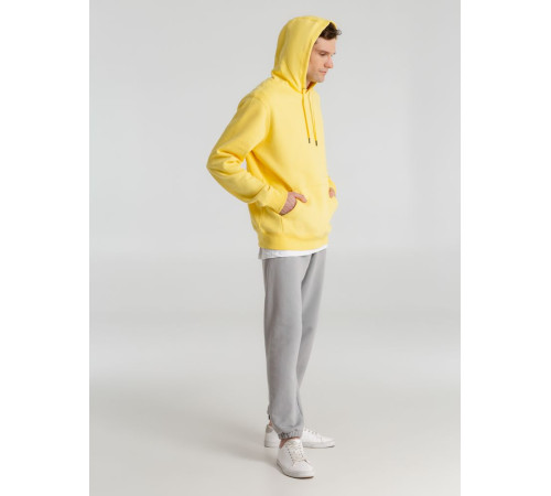 Толстовка с капюшоном унисекс King, желтая