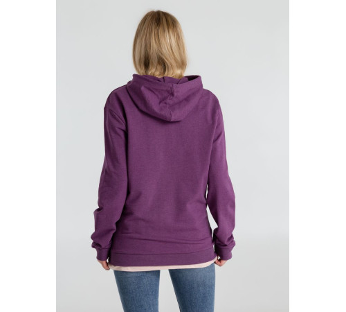 Толстовка с капюшоном унисекс Hoodie, фиолетовый меланж