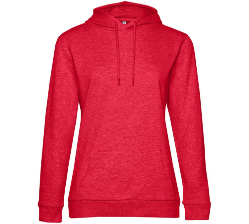 Толстовка с капюшоном женская Hoodie, красный меланж
