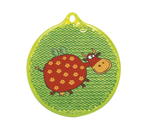 Пешеходный светоотражатель «Круг», неон-желтый