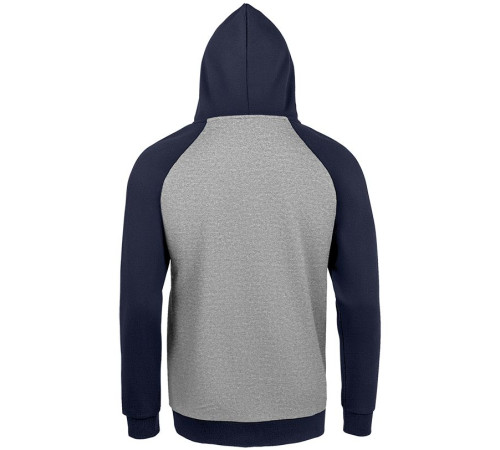 Толстовка унисекс Seattle, серый меланж с темно-синим