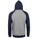 Толстовка унисекс Seattle, серый меланж с темно-синим