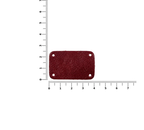 Лейбл кожаный Beta, S, красный