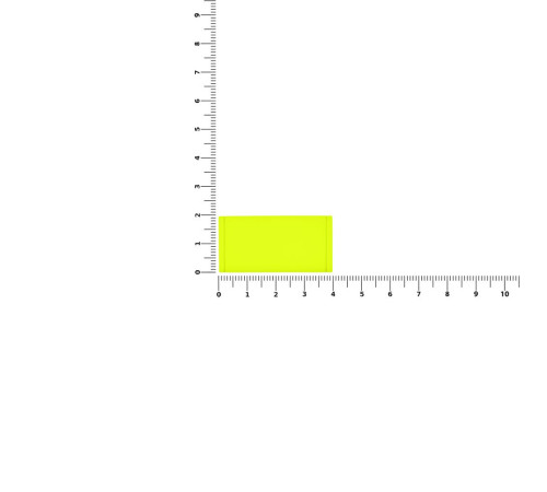 Лейбл из ПВХ Dzeta, S, желтый неон