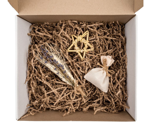 Набор для упаковки подарка Adorno, белый с бежевым