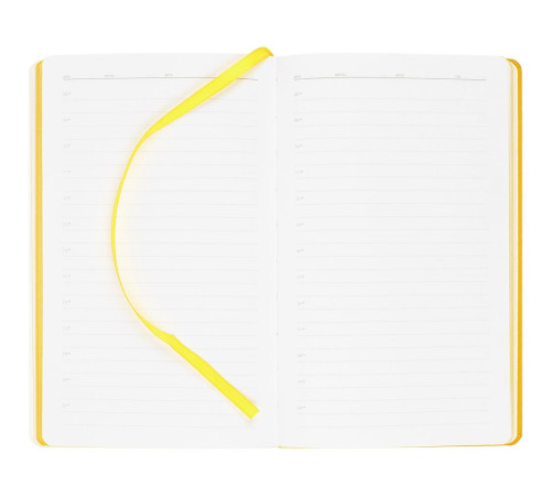 Ежедневник Duplex, недатированный, белый с желтым