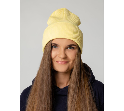 Шапка Real Rib, желтая (нарцисс)