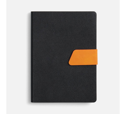 Ежедневник Boom, недатированный, черный с оранжевым