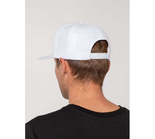 Бейсболка Snapback с прямым козырьком, белая
