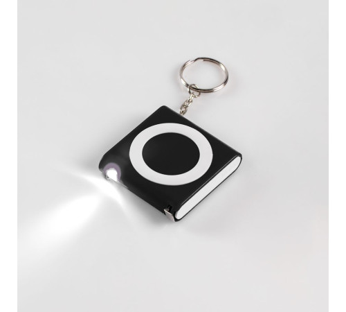 Брелок-фонарик с рулеткой Rule Tool, черный