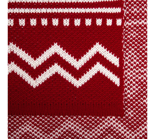 Плед Elnik, красный с молочно-белым