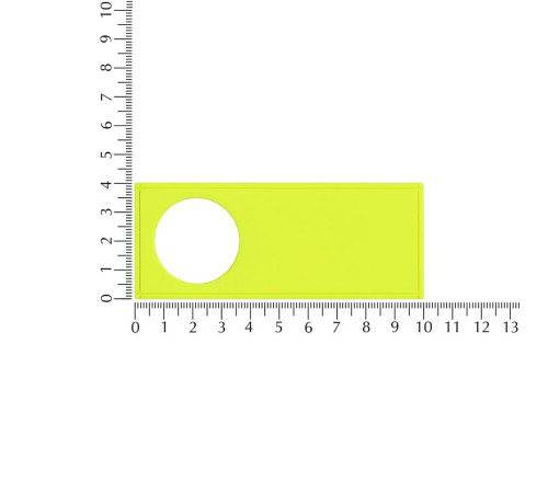 Лейбл из ПВХ с вырубкой «Круг», желтый неон