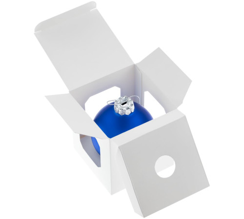 Елочный шар Finery Matt, 8 см, матовый синий