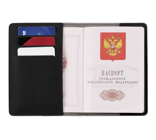 Обложка для паспорта Shall Simple, черный
