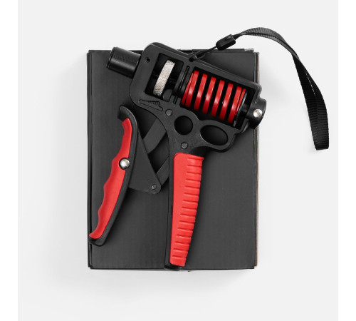 Эспандер кистевой пружинный Motive Power, черный с красным