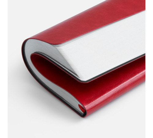 Ежедневник Nebraska Flex, недатированный, красный с серебристым