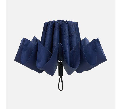 Зонт обратного сложения twoGether с двойным куполом, темно-синий