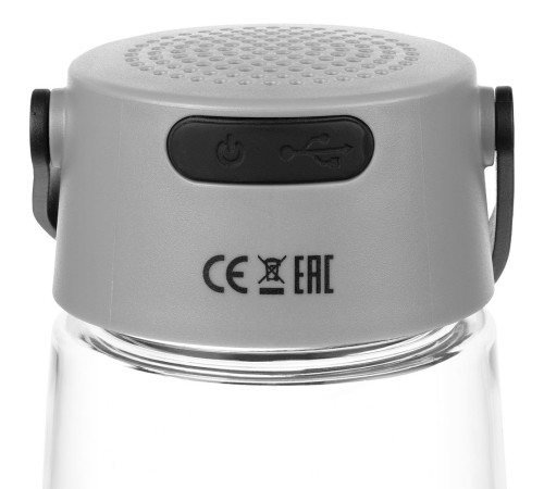 Бутылка для воды Torsta Light с колонкой и светильником, серая